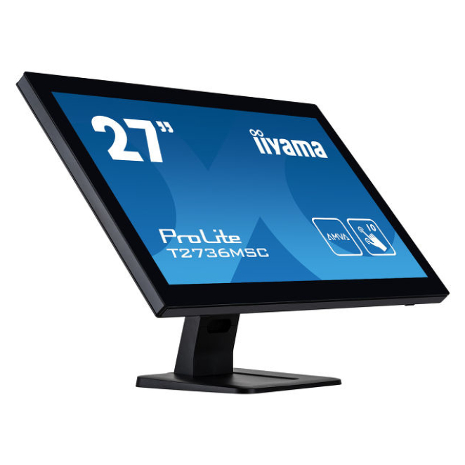 iiyama ProLite T2752MSC-B1 pantalla para PC 68,6 cm (27″) 1920 x 1080 Pixeles Full HD LED Pantalla táctil Negro