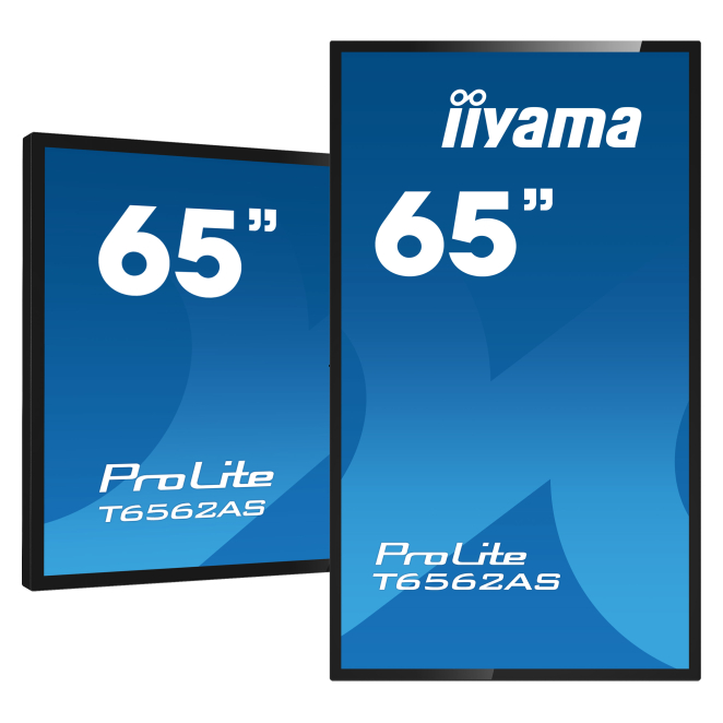iiyama T6562AS-B1 pantalla para PC 163,8 cm (64.5″) 3840 x 2160 Pixeles 4K Ultra HD LED Pantalla táctil Negro