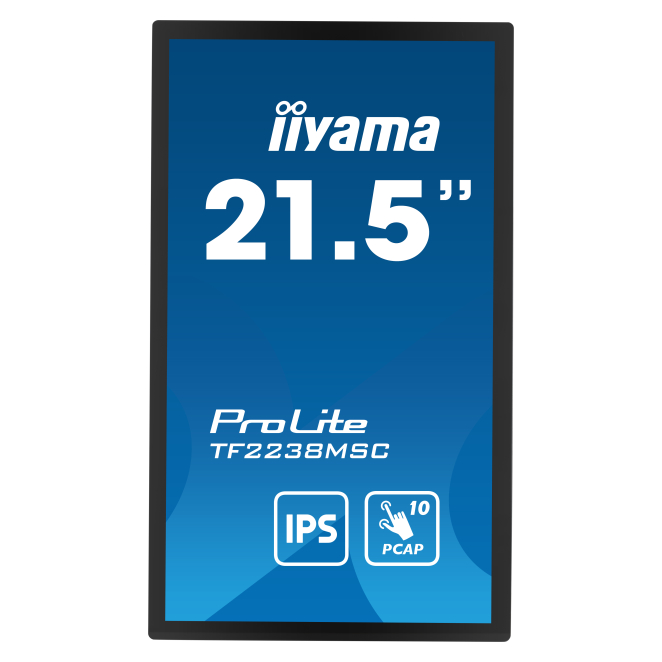 Pantalla táctil iiyama TF2238MSC-B1 utilizada en un entorno comercial