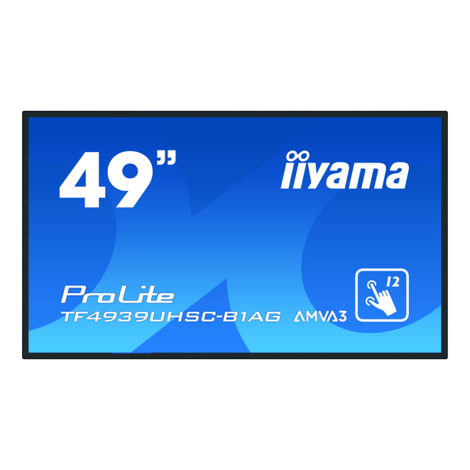 iiyama ProLite TF4939UHSC-B1AG pantalla para PC 124,5 cm (49″) 3840 x 2160 Pixeles 4K Ultra HD LED Pantalla táctil Multi-usuario Negro