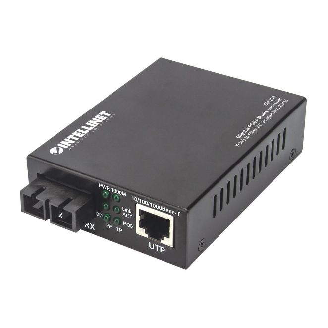 Intellinet 508209 convertidor de medio 1000 Mbit/s 1310 nm Monomodo Negro