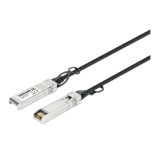 Intellinet 508438 Cable de fibra óptica e InfiniBand 3 m SFP+ Negro, Plata