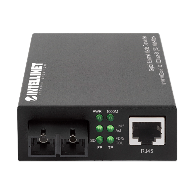 Intellinet 508544 convertidor de medio 850 nm Multimodo - vista lateral