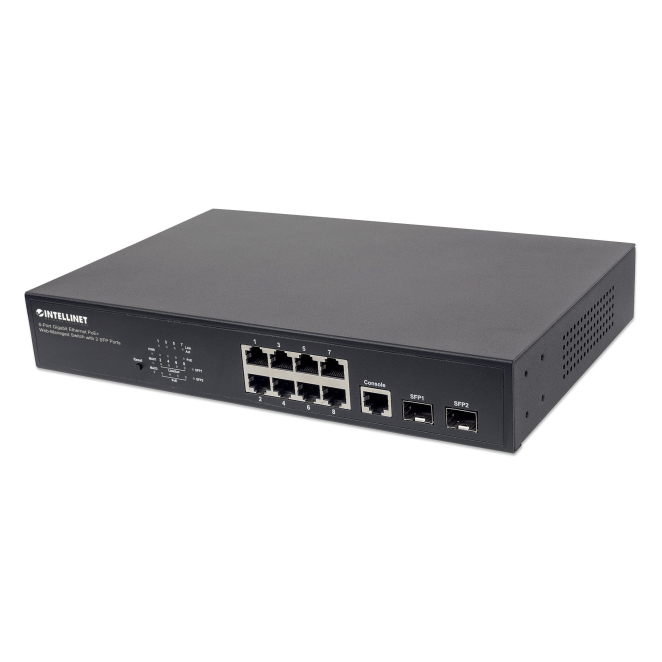 Intellinet 561167 switch Gestionado Gigabit Ethernet (10/100/1000) Energía sobre Ethernet (PoE) Negro