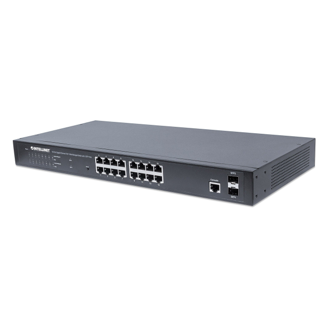Intellinet 561198 switch Gestionado L2+ Gigabit Ethernet (10/100/1000) Energía sobre Ethernet (PoE) 1U Negro