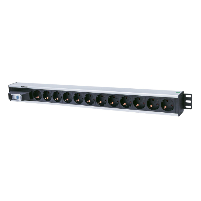 Intellinet 711449 unidad de distribución de energía (PDU) 12 salidas AC Negro, Gris