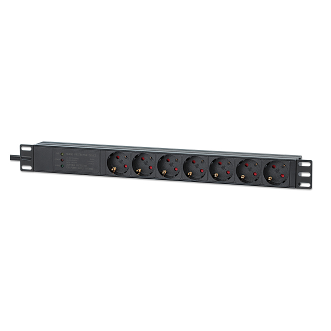 Intellinet 715140 unidad de distribución de energía (PDU) 7 salidas AC 1U Negro