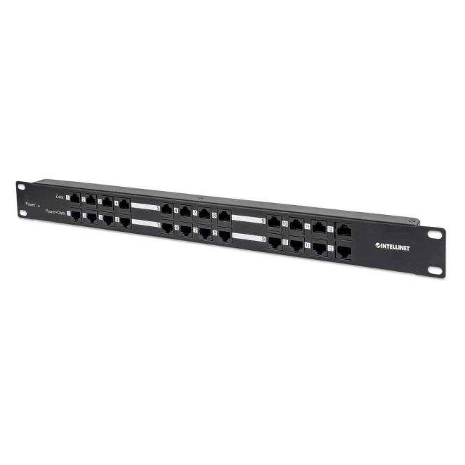 Intellinet Patch Panel de 12 puertos Passive PoE