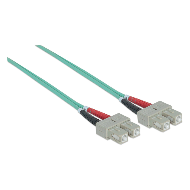 Intellinet 751100 Cable de fibra óptica e InfiniBand 3 m SC Color aguamarina