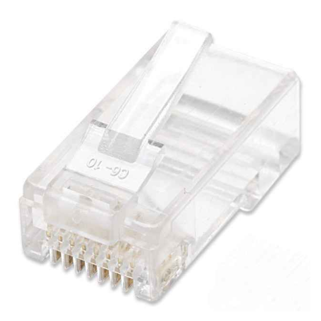 Intellinet PLUG RJ45 CAT5E MULTIFILAR UTP BOTE 100 PZAS ORO 15-MICRAS