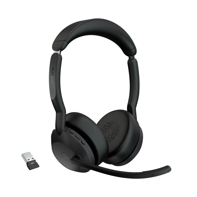 Jabra Evolve2 55 Auriculares Inalámbrico Diadema Oficina/Centro de llamadas Bluetooth Base de carga Negro