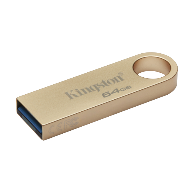 Kingston DataTraveler 64GB mostrando diseño metálico sin tapa