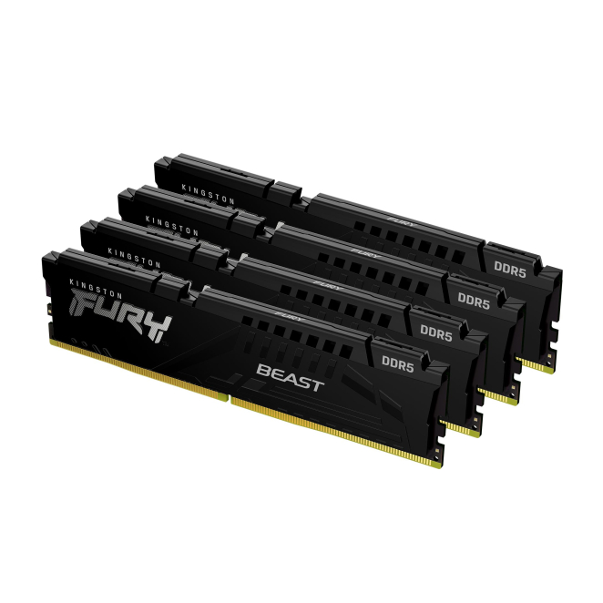 Kingston Technology FURY Beast 128GB 5600MT/s DDR5 CL40 DIMM (Kit de 4) Black XMP
