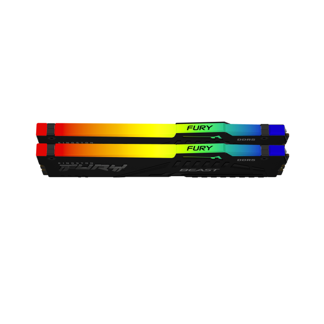 Kingston Technology FURY Beast 64GB 6400MT/s DDR5 CL32 DIMM (Kit de 2) RGB EXPO velocidades impresionantes