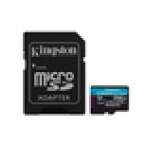 Kingston Technology Tarjeta microSDXC Canvas Go Plus Gen4 de 256 GB, 200 MB/s, A2 U3 V30 y adaptador