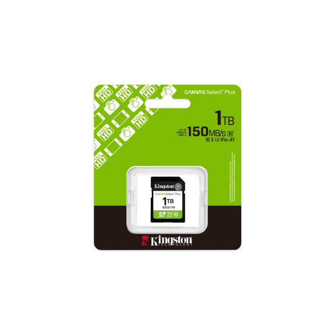 Kingston Technology 1 TB SDXC Canvas Select Plus Gen3 tarjeta de memoria en uso