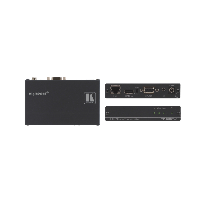 Kramer Electronics TP-580TXR extensor audio/video Transmisor de señales AV Negro