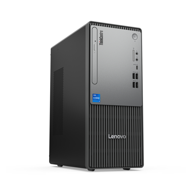 Lenovo ThinkCentre neo 50t Gen 5 acompañando complementos como teclado y ratón.