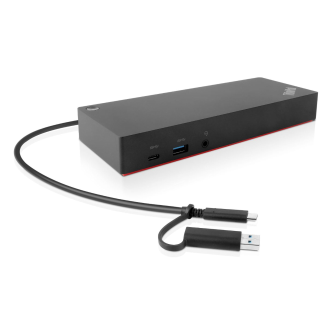 Lenovo 40AF0135EU base para portátil y replicador de puertos Alámbrico Negro