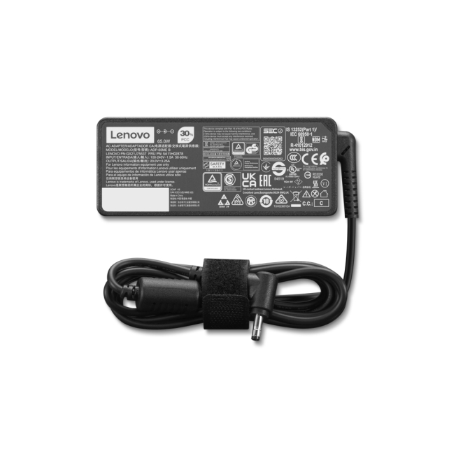 Lenovo 4X21K07722 adaptador e inversor de corriente Interior 65 W Negro