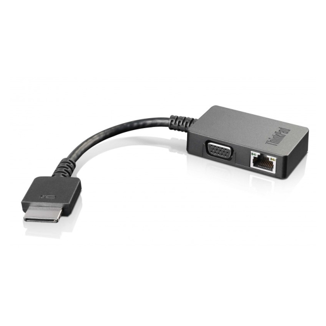 Lenovo 4X90J31060 cambiador de género para cable OneLink+ VGA/RJ45 Negro