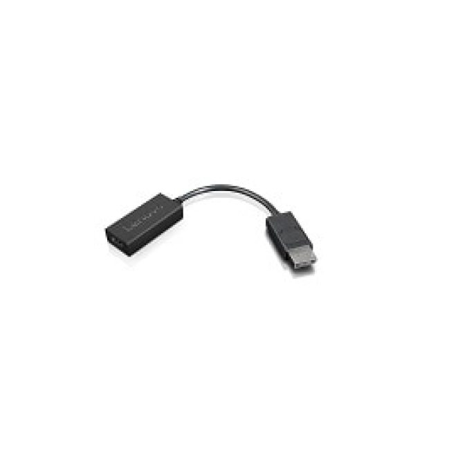 Lenovo 4X90R61023 adaptador de cable de vídeo 0,225 m DisplayPort HDMI tipo A (Estándar) Negro