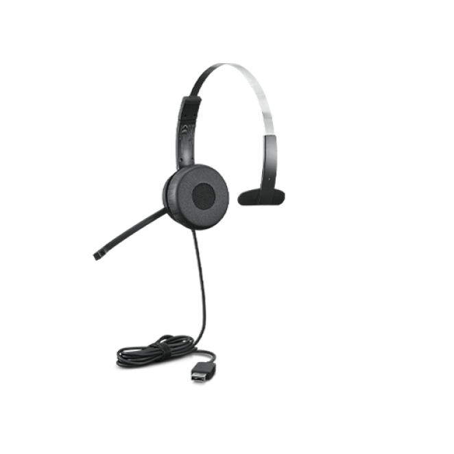 Lenovo 100 Mono Auriculares Alámbrico Diadema Oficina/Centro de llamadas USB tipo A Negro