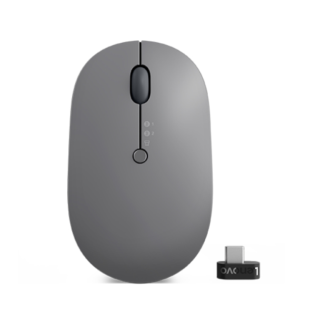 Lenovo Go Multi-Device ratón Oficina Ambidextro RF Wireless + Bluetooth Óptico 2400 DPI