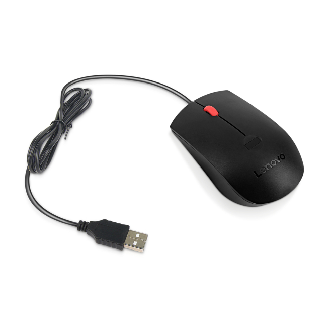 Lenovo 4Y51M03357 ratón Oficina Ambidextro USB tipo A Óptico 1600 DPI