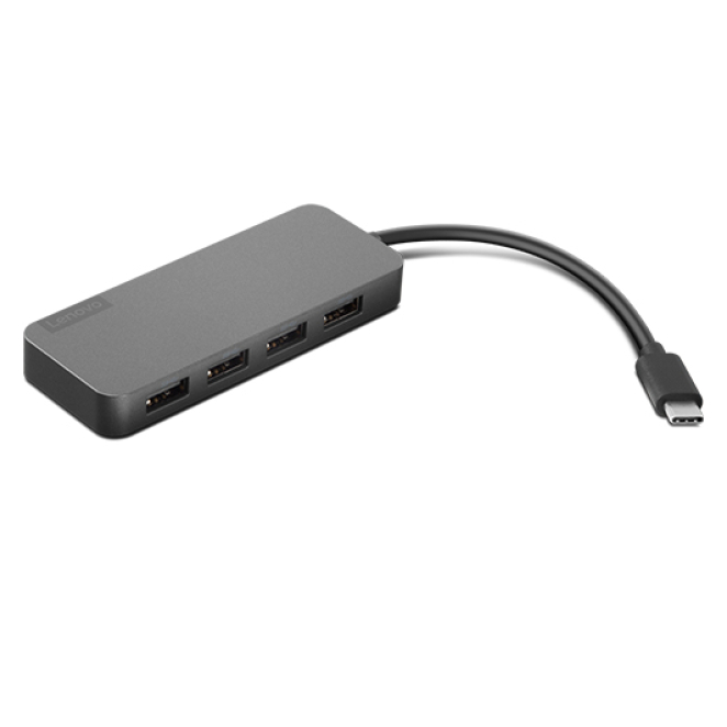 Replicador de puertos Lenovo GX90X21431 en uso