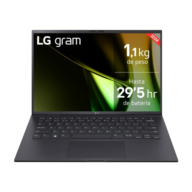 LG Gram 14Z90S Intel Core Ultra 7 155H Portátil 35,6 cm (14") Full HD 32 GB LPDDR5-SDRAM 1 TB SSD Wi-Fi 6E (802.11ax) Windows 11 Home Negro