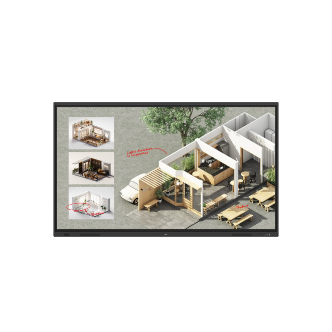 LG CreateBoard Standard pizarra blanca interactiva 2,18 m (86") 3840 x 2160 Pixeles Pantalla táctil Negro