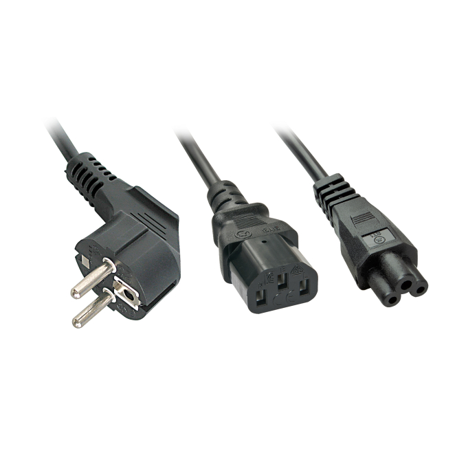 Lindy 30047 cable de transmisión Negro C13 acoplador C5 acoplador