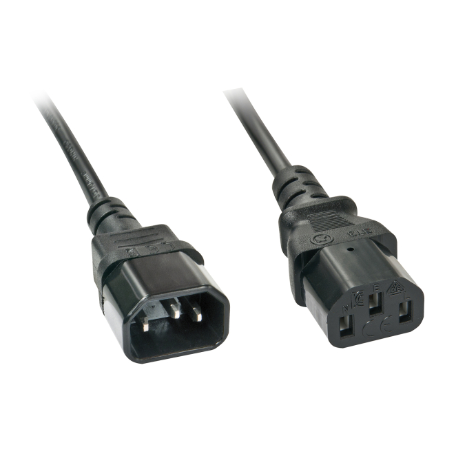 Lindy 30331 cable de transmisión Negro 2 m C14 acoplador C13 acoplador