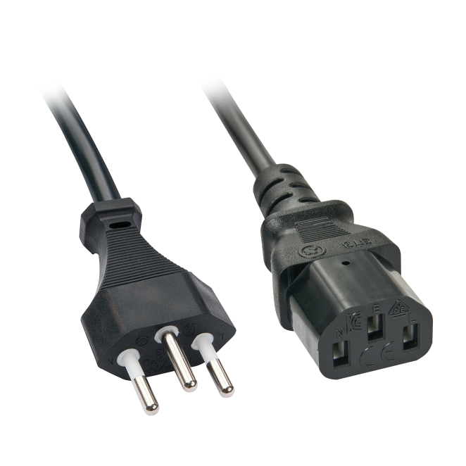 Lindy 30417 cable de transmisión Negro 2 m C13 acoplador