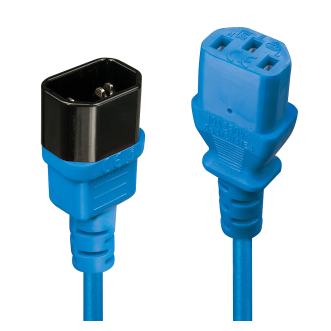 Lindy 30472 cable de transmisión Azul 2 m C13 acoplador C14 acoplador