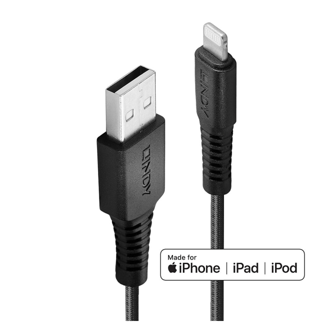 Lindy 31292 cable de conector Lightning 2 m Negro