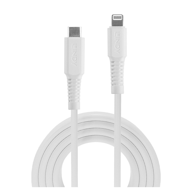Lindy 31315 cable de conector Lightning 0,5 m Blanco