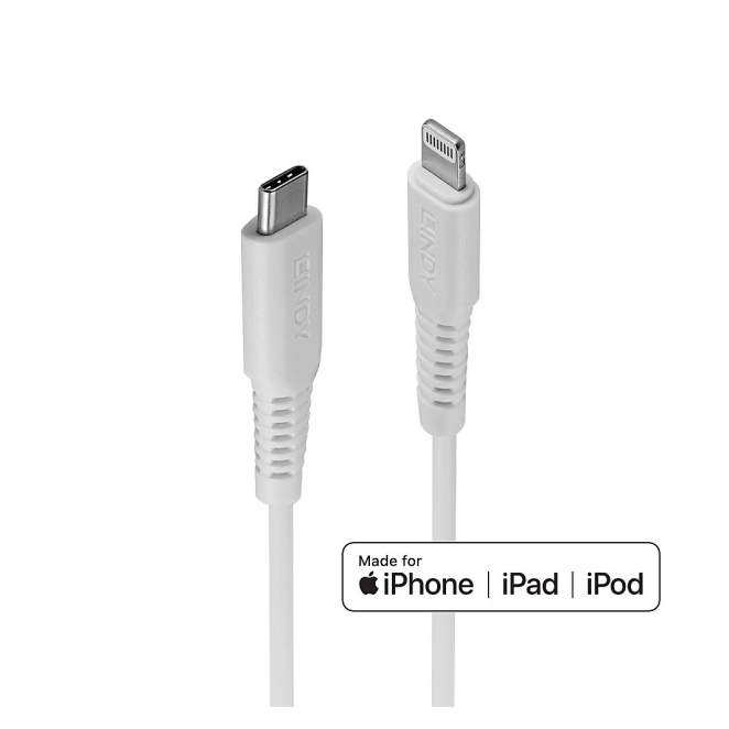 Lindy 31316 cable de conector Lightning 1 m Blanco