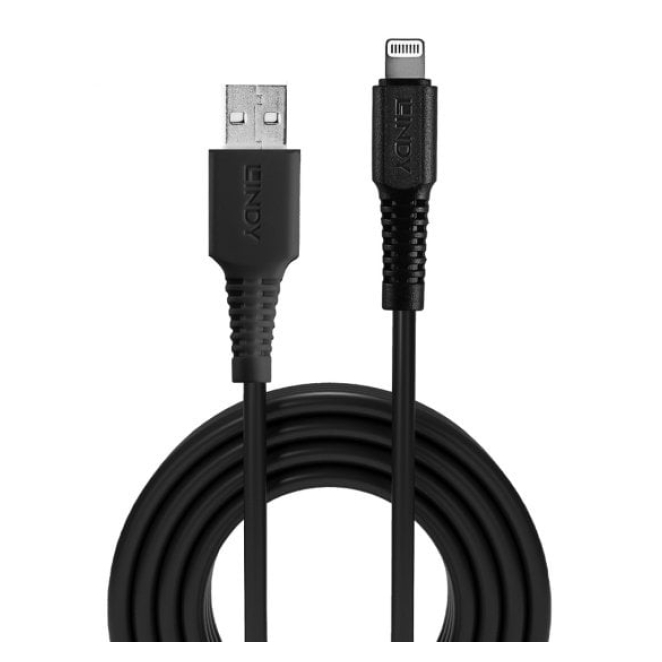 Lindy 31320 cable de conector Lightning 1 m Negro