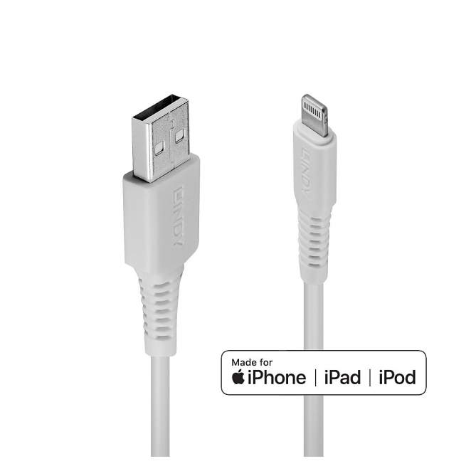 Lindy 31326 cable de conector Lightning 1 m Blanco