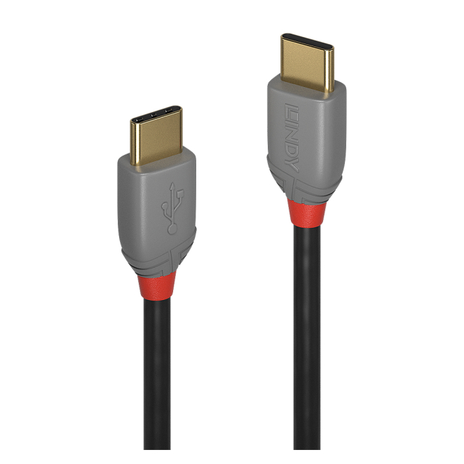 Lindy 36873 cable USB USB 2.0 3 m USB C Negro, Gris