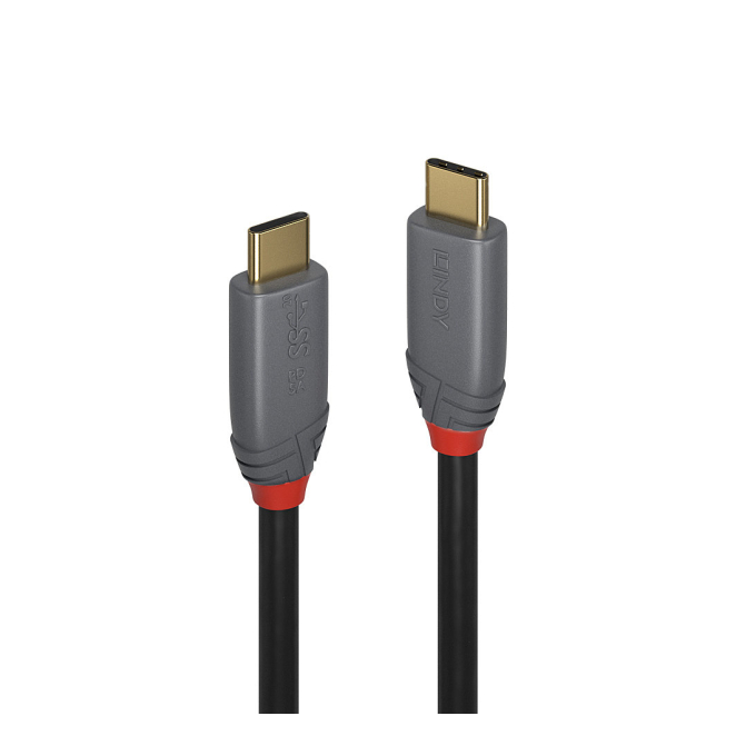 Lindy 36901 cable USB 1 m USB C Negro, Gris