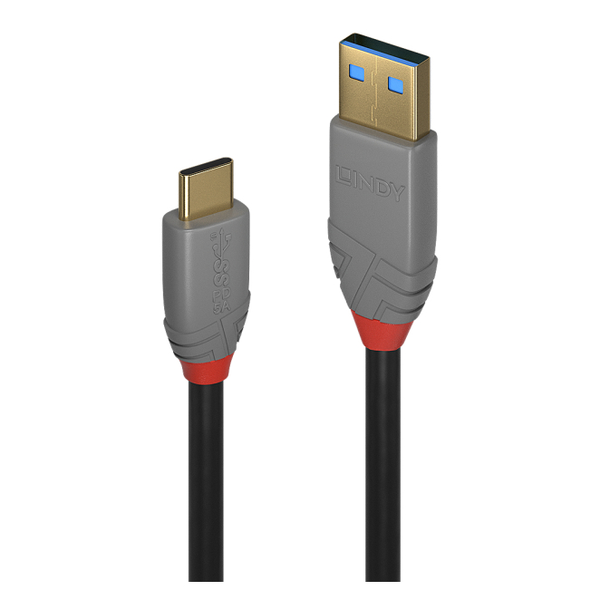 Lindy 36911 cable USB 1 m USB C USB A Negro, Gris