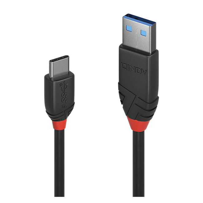 Lindy 36915 cable USB USB 3.2 Gen 1 (3.1 Gen 1) 0,5 m USB A USB C Negro
