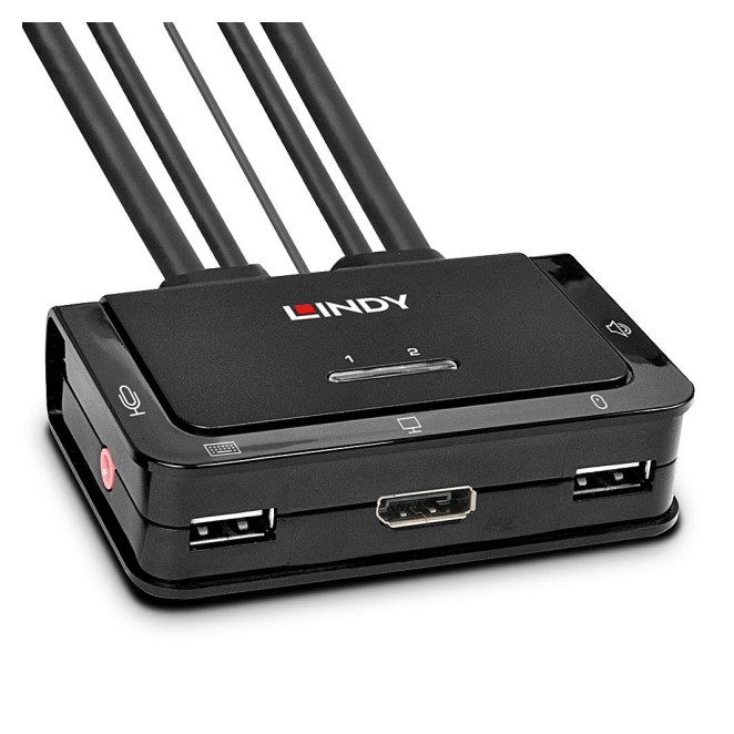 Lindy 42344 interruptor KVM Montaje en rack Negro