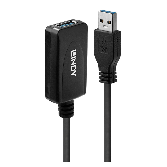 Lindy 43155 cable USB USB 3.2 Gen 1 (3.1 Gen 1) 5 m USB A Negro