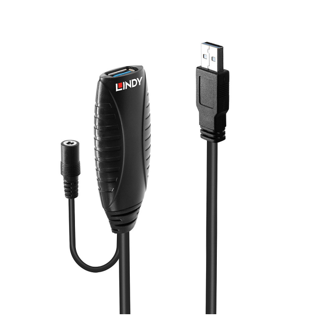 Lindy 43156 cable USB USB 3.2 Gen 1 (3.1 Gen 1) 10 m USB A Negro