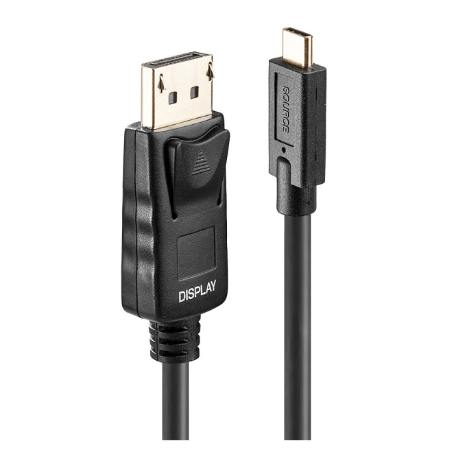 Lindy 43305 adaptador de cable de vídeo 5 m USB Tipo C DisplayPort Negro