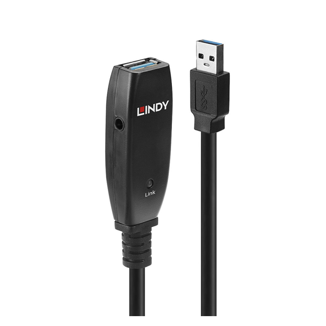 Lindy 43322 cable USB USB 3.2 Gen 1 (3.1 Gen 1) 15 m USB A Negro